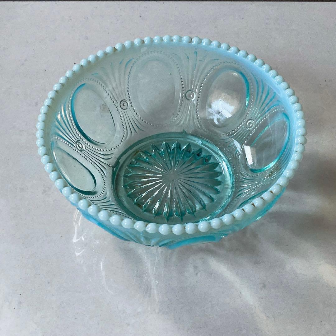 大正−昭和　和ガラス　昭和ガラス　乳白色　青乳白色　大