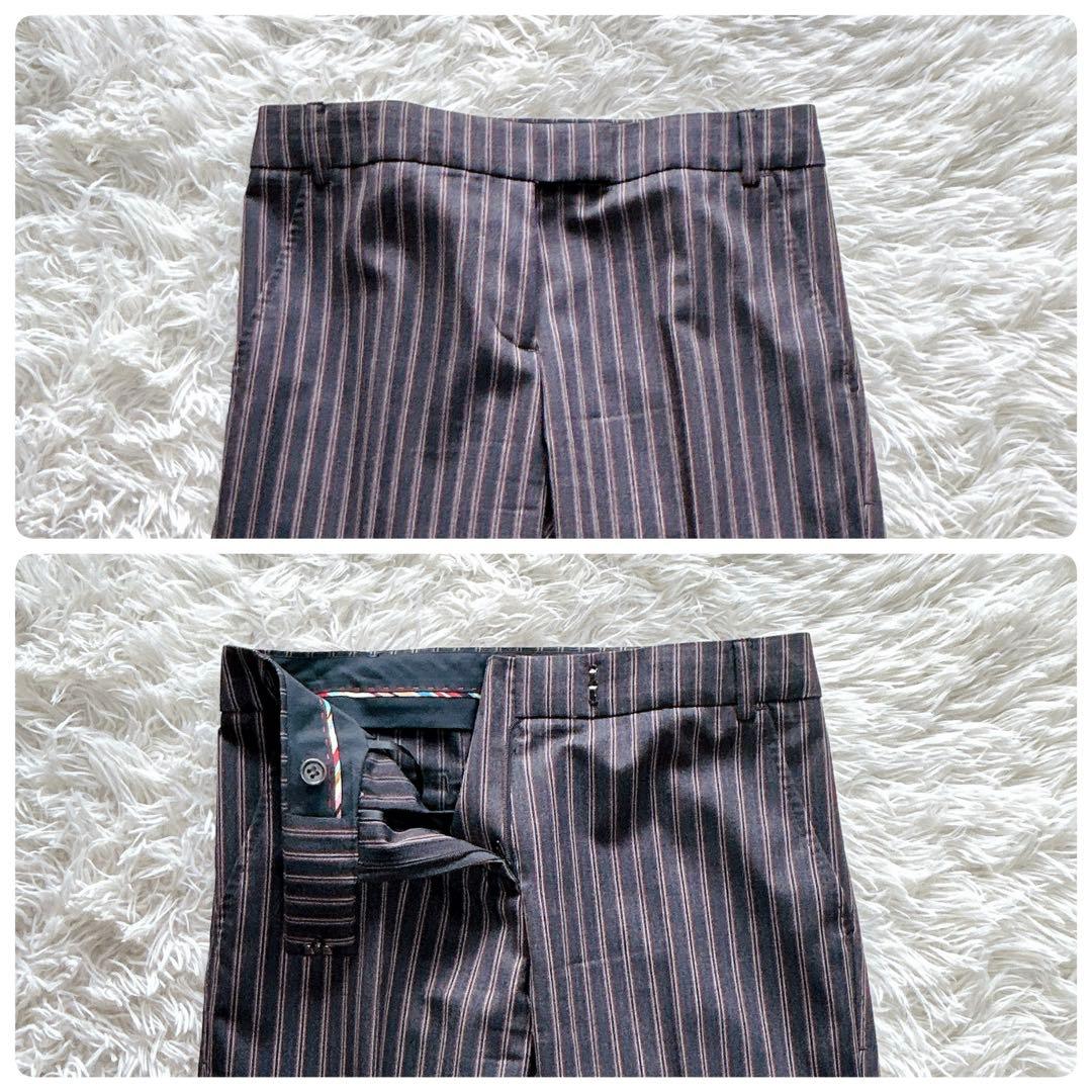 【外観美品】Paul Smith　総柄裏地　パンツスーツ　ストライプ　38／M