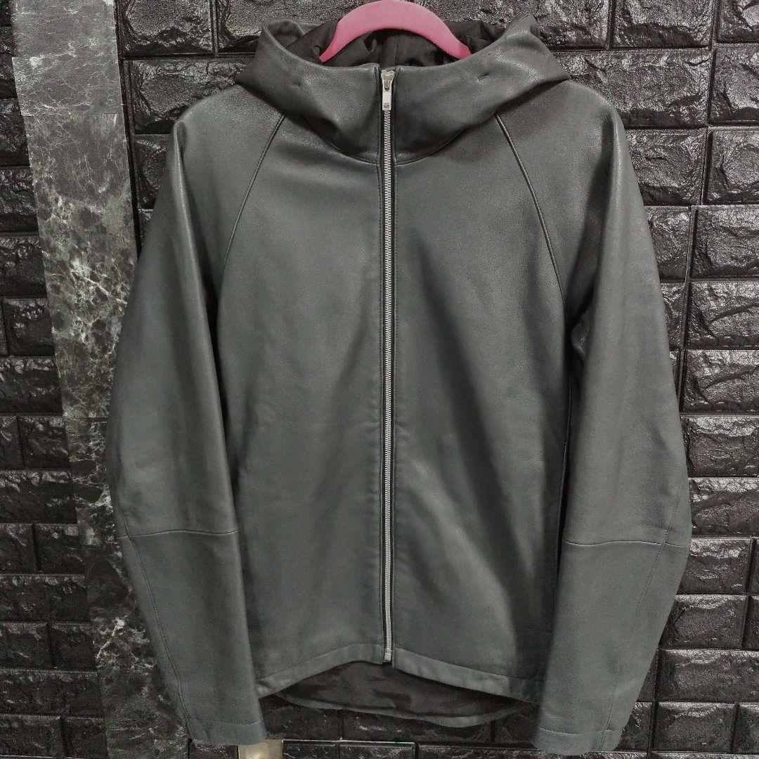 TheoryBYRN L　フーデッドレザー（羊革） ジャケット