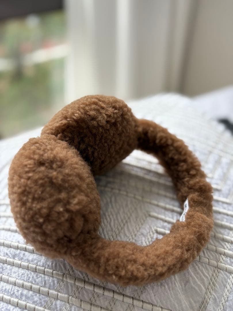 マックスマーラ Max Mara テディベア シルク ブラウン イヤーマフ