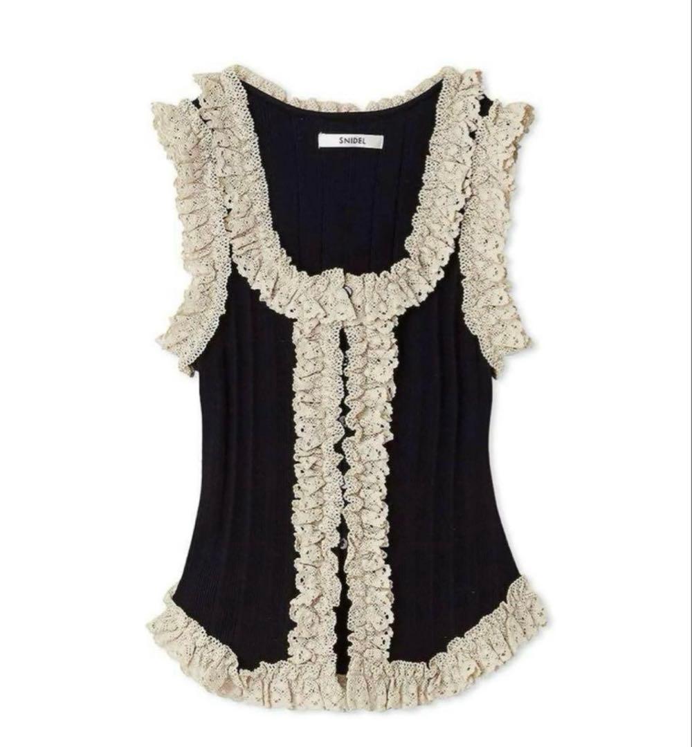 スナイデル snidel レースニットプルオーバー MIX