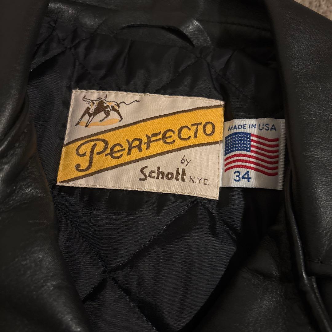 Schottショット　613 ワンスター　ダブルライダースジャケット　牛タグ34