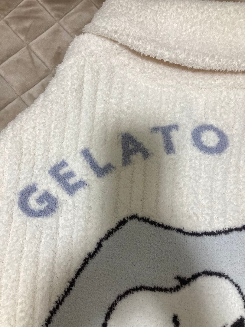 GELATO PIQUE SNOOPY×BEARジャガードショールカーディガン