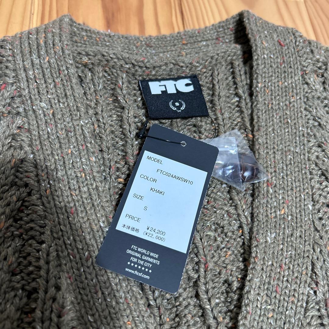 新品未使用　FTC カーディガン　カーキブラウン　ニット
