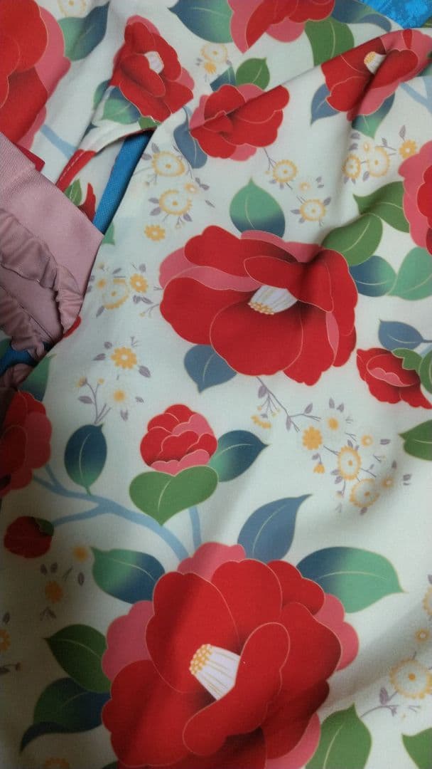 キャサリンコテージ　袴セット 140椿ベージュ×桃袴