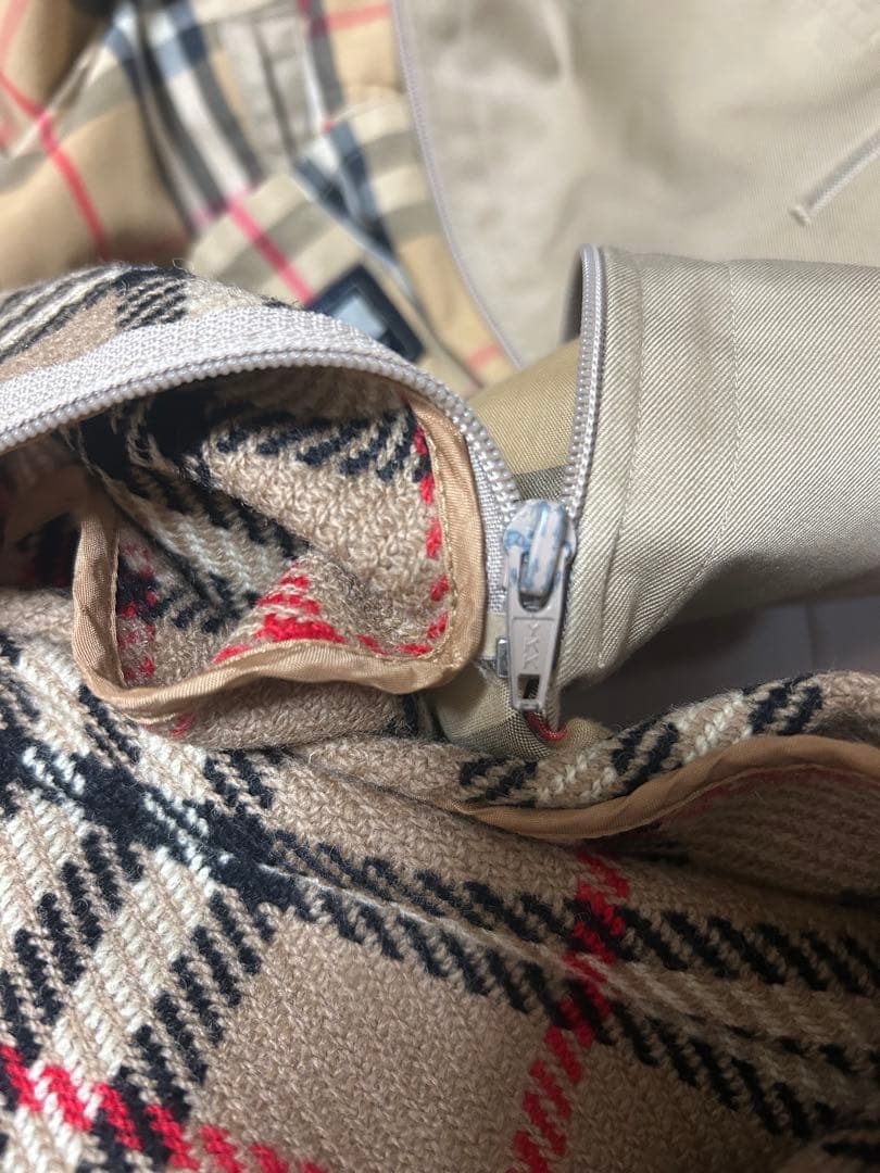 Burberry ベージュ ステンカラーコート　ライナー付き　ヴィンテージ