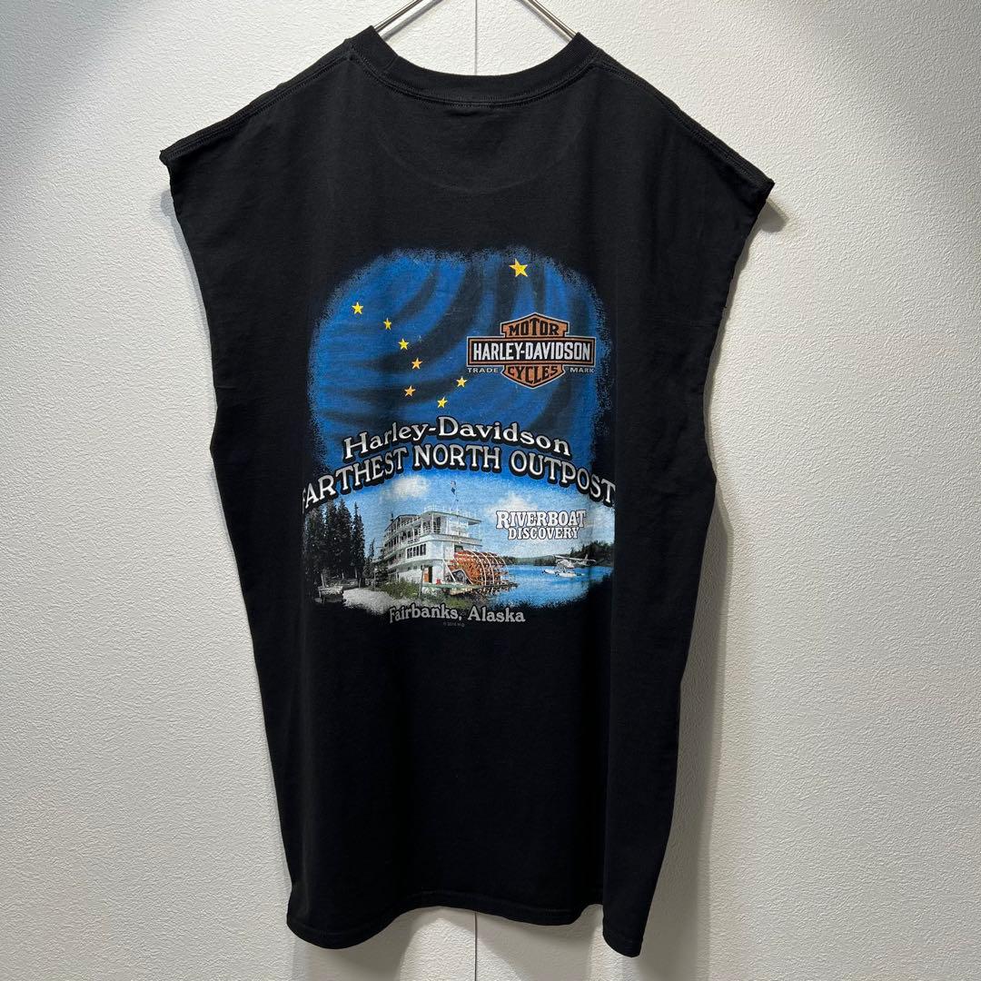 【希少】 古着 ハーレーダビッドゾン 両面プリントTシャツ ノースリーブ 2XL