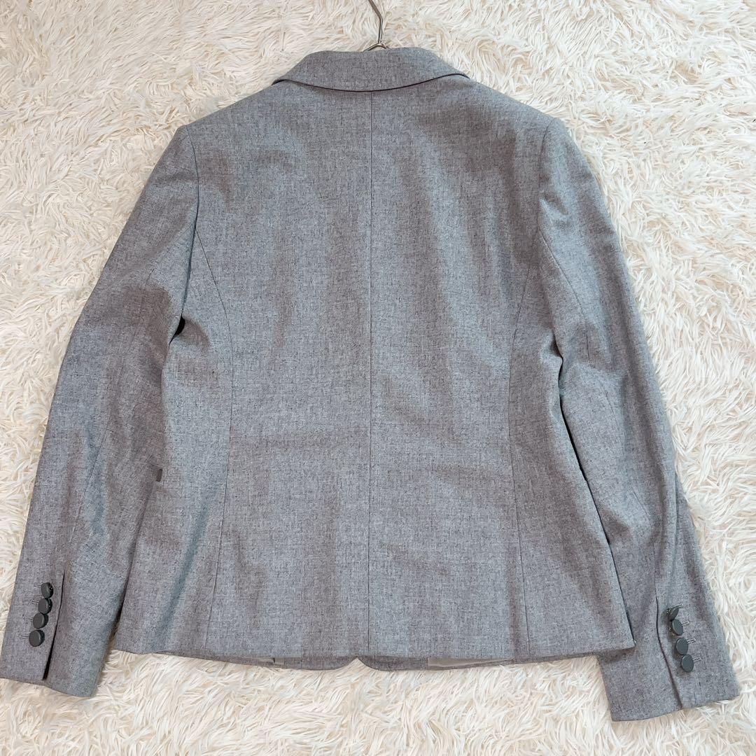 マックスマーラ パンツスーツ 白タグ カシミヤ混 セットアップ XL相当 グレー