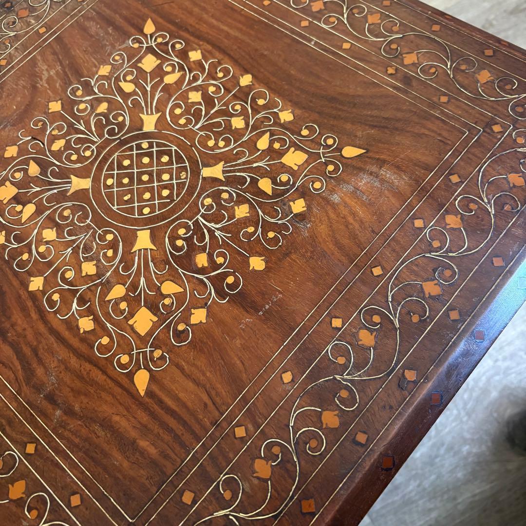 木象嵌　スクエア　サイドテーブル　ヴィンテージ