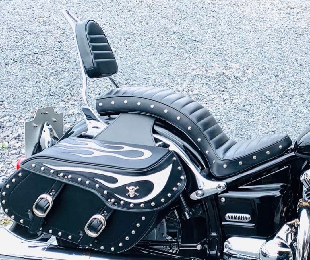 ドラッグスター400 イージーライダース カスタムコブラシート ブラック レザー