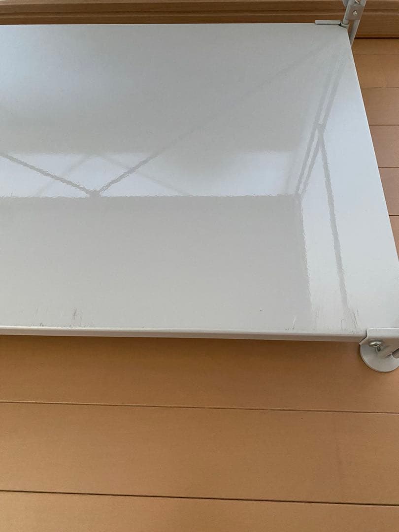 無印良品　スチールユニットシェルフ・スチール棚セット　ワイド　小　ライトグレー