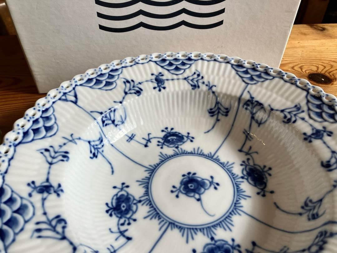 ロイヤルコペンハーゲン　ブルーフルーテッドフルレース　23スーププレート×3