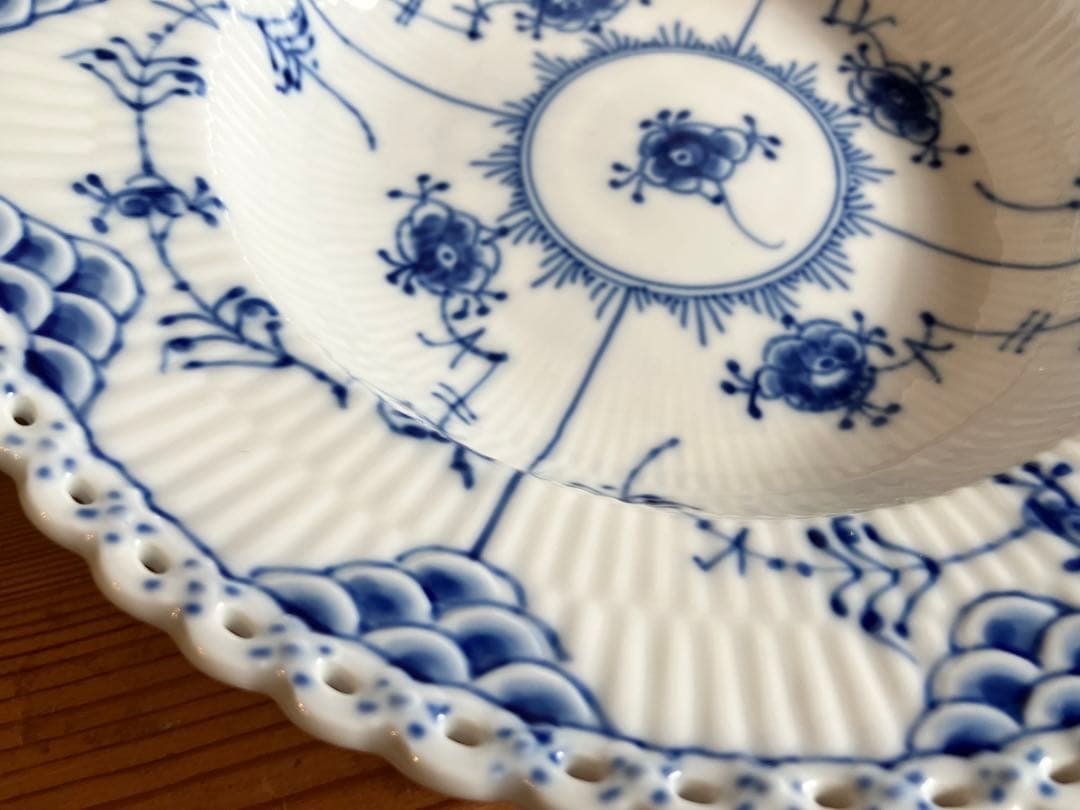 ロイヤルコペンハーゲン　ブルーフルーテッドフルレース　23スーププレート×3