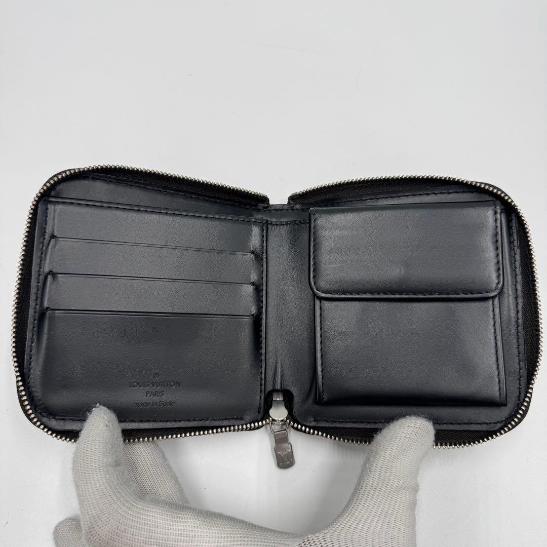 ルイヴィトン モノグラムグラセ ポルトビエ モネ レザー コンパクト財布 濃茶