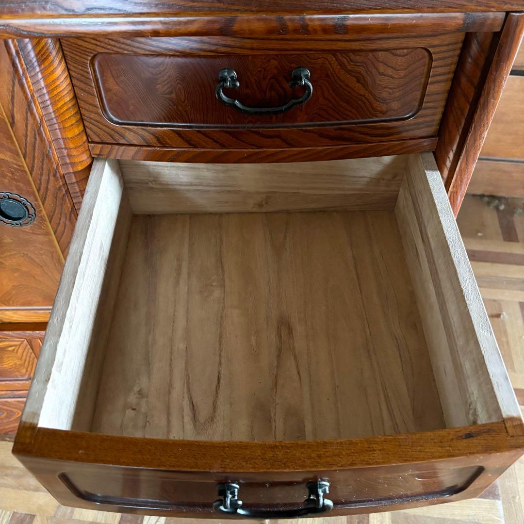 【直接引取限定】茶箪笥 和風 レトロ 箪笥 飾り棚 和箪笥