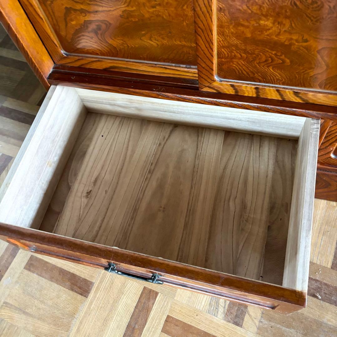 【直接引取限定】茶箪笥 和風 レトロ 箪笥 飾り棚 和箪笥