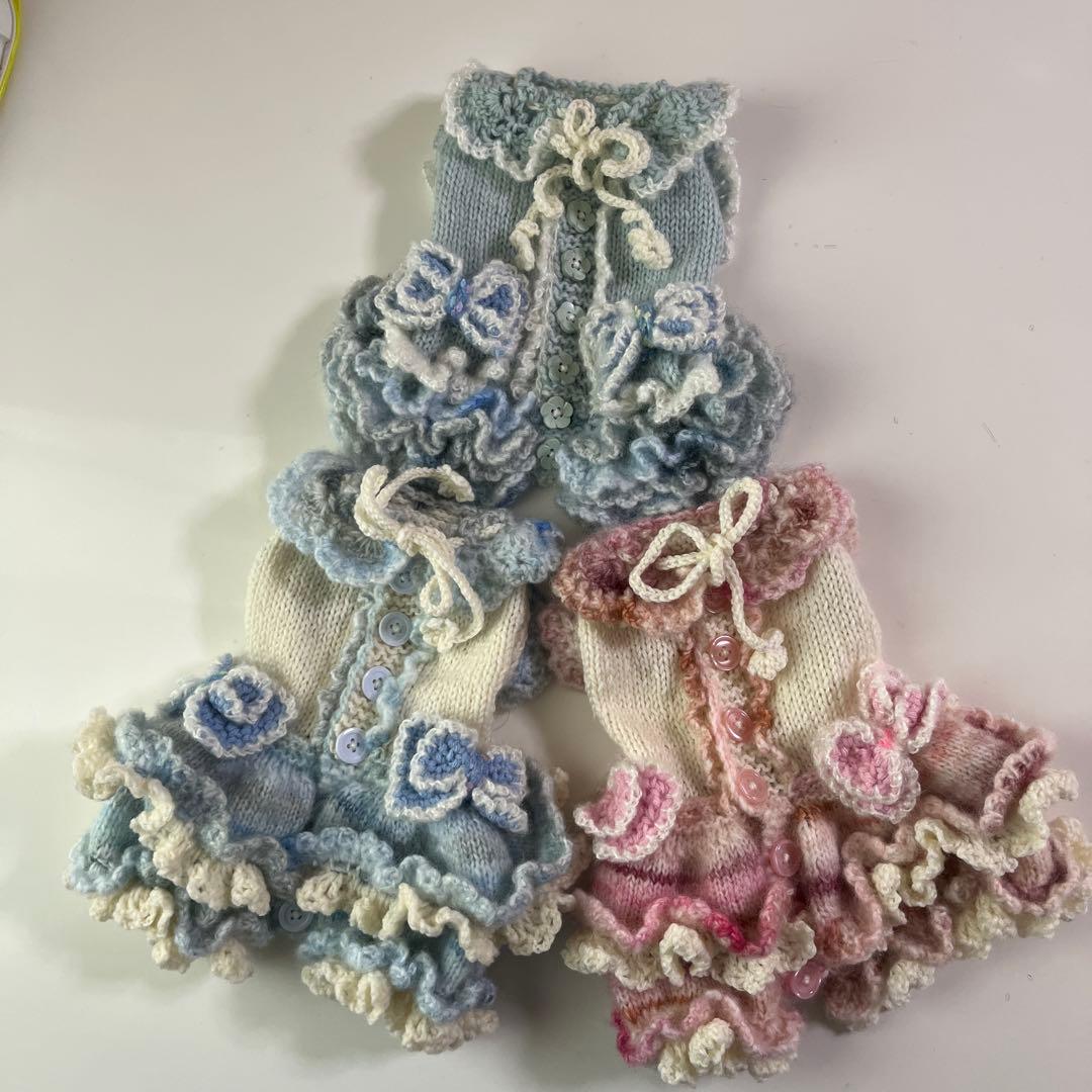 小型犬用手編み服　まいまし