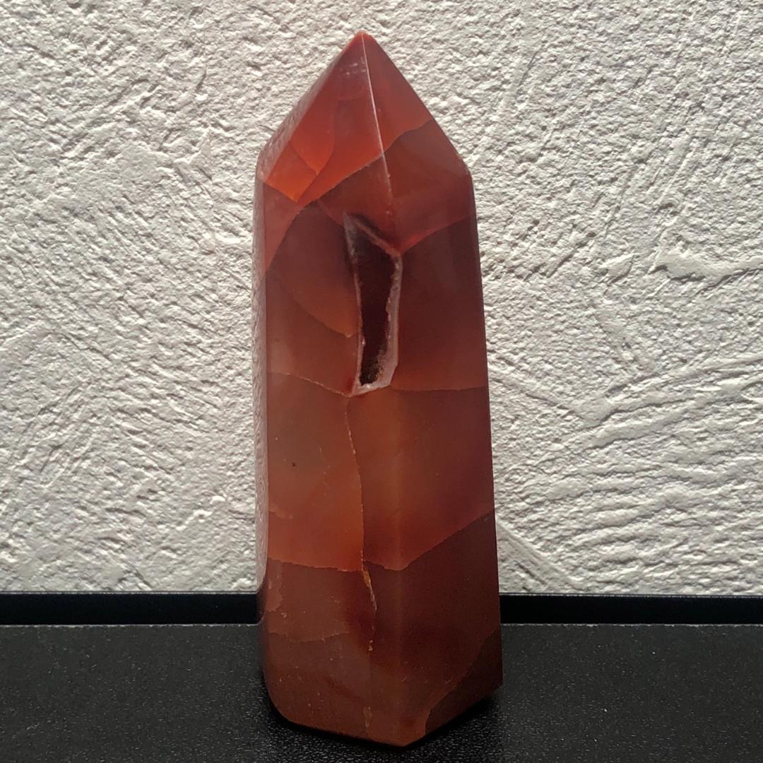 カーネリアン 天然石 六角柱 パワーストーン 浄化 約8.6cm