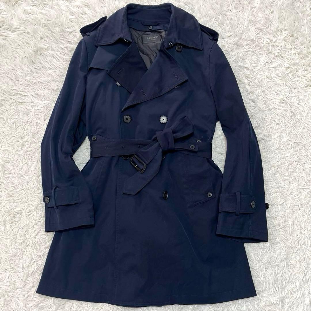 美品✨ダーバン トレンチコートL中綿ライナー付2way ネイビー日本製レナウン