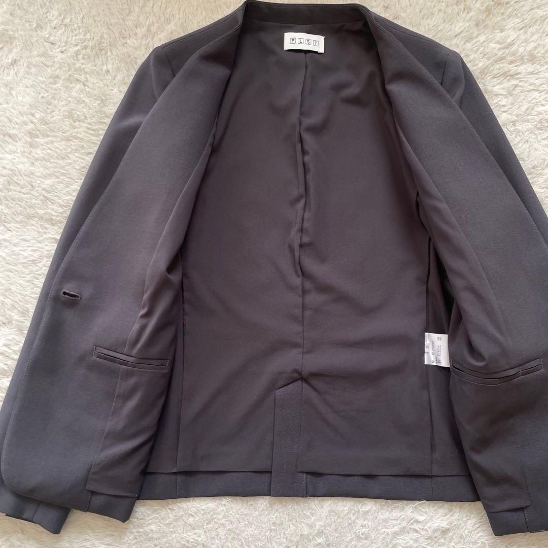 PLST プレミアムオックスカラーレスジャケット&パンツ スーツ 小さめサイズ