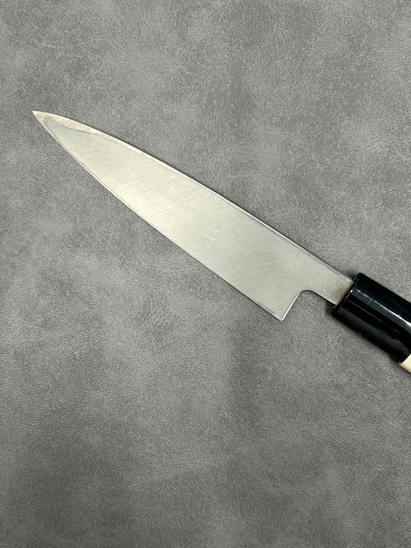 包丁 ペティナイフ 安来鋼白紙２号 120mm 朴プラ柄 ペティ ①