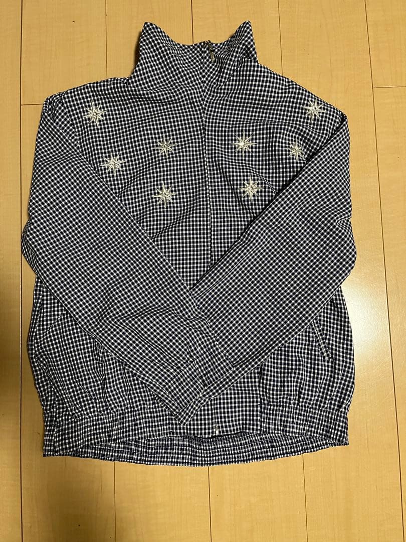 11747391購入　ギンガムチェック　星　ジャケット