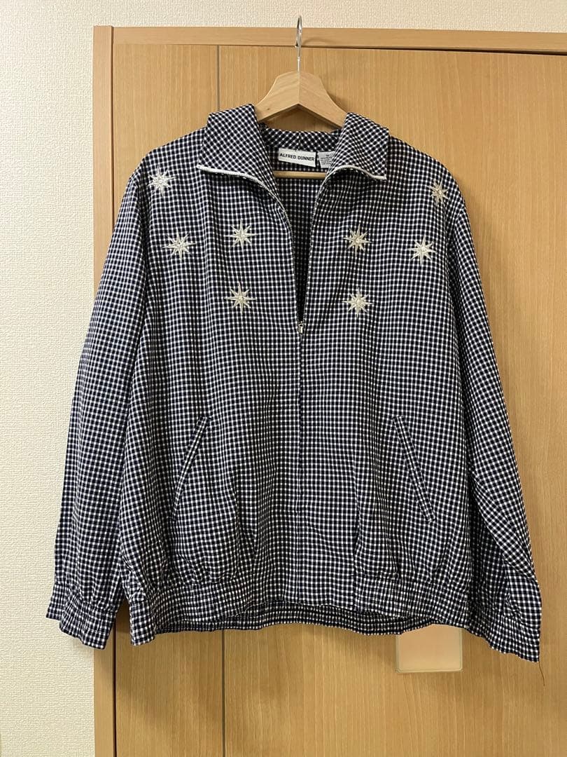 11747391購入　ギンガムチェック　星　ジャケット