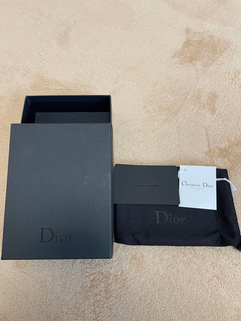 Dior Homme ディオール　オム ブラック　レザー 二つ折り　財布