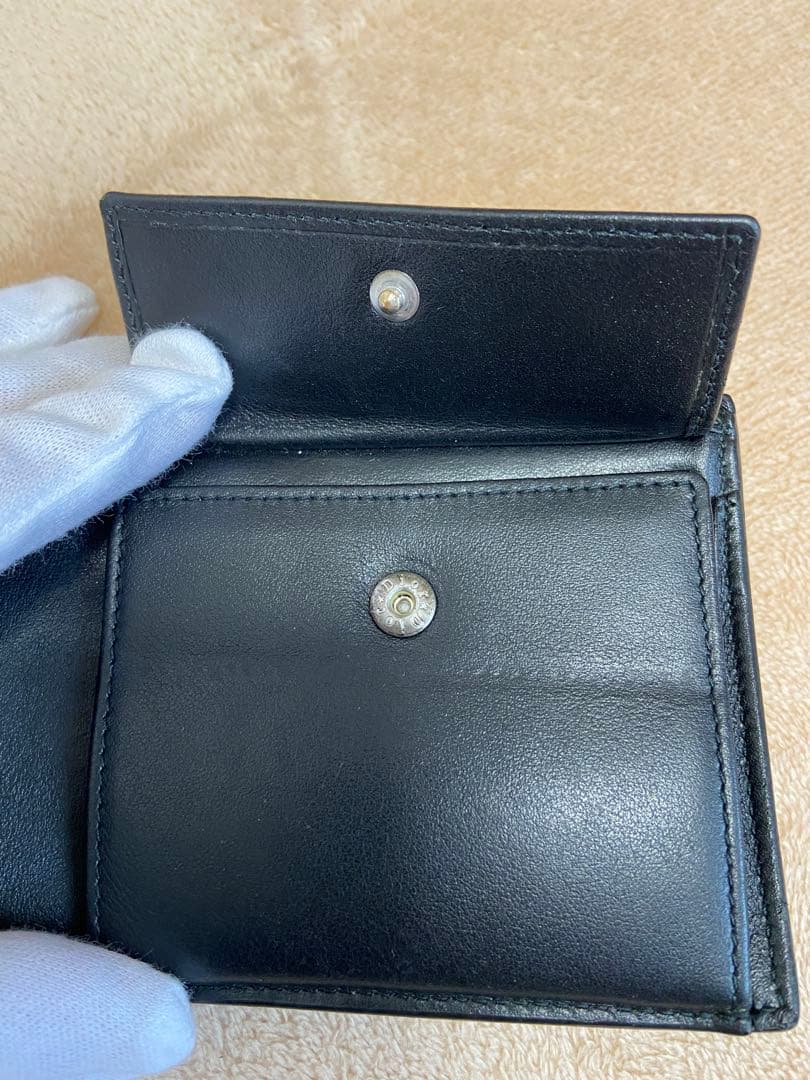 Dior Homme ディオール　オム ブラック　レザー 二つ折り　財布