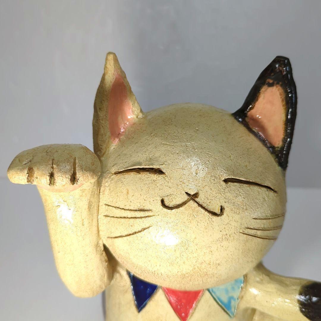 縁起物　金運 ＵＰ 癒し ネコ　特大 （招き猫)