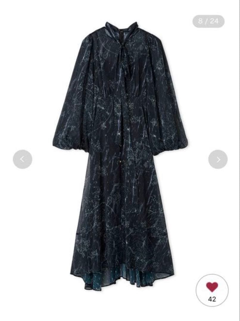 FRAY I.D（フレイ アイディー）ホロスコーププリントリボンタイワンピース