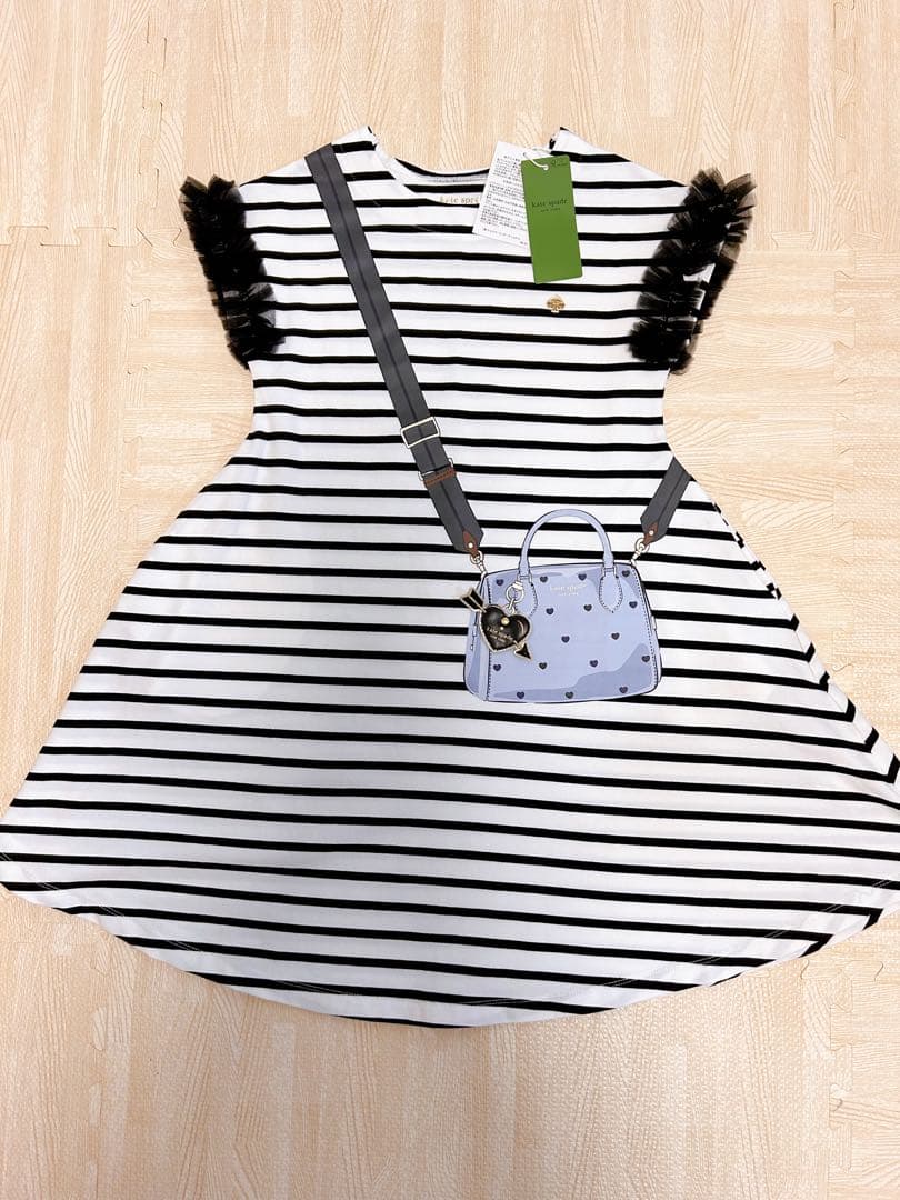 ケイトスペード トロンプルイユハートバッグワンピース kate spade