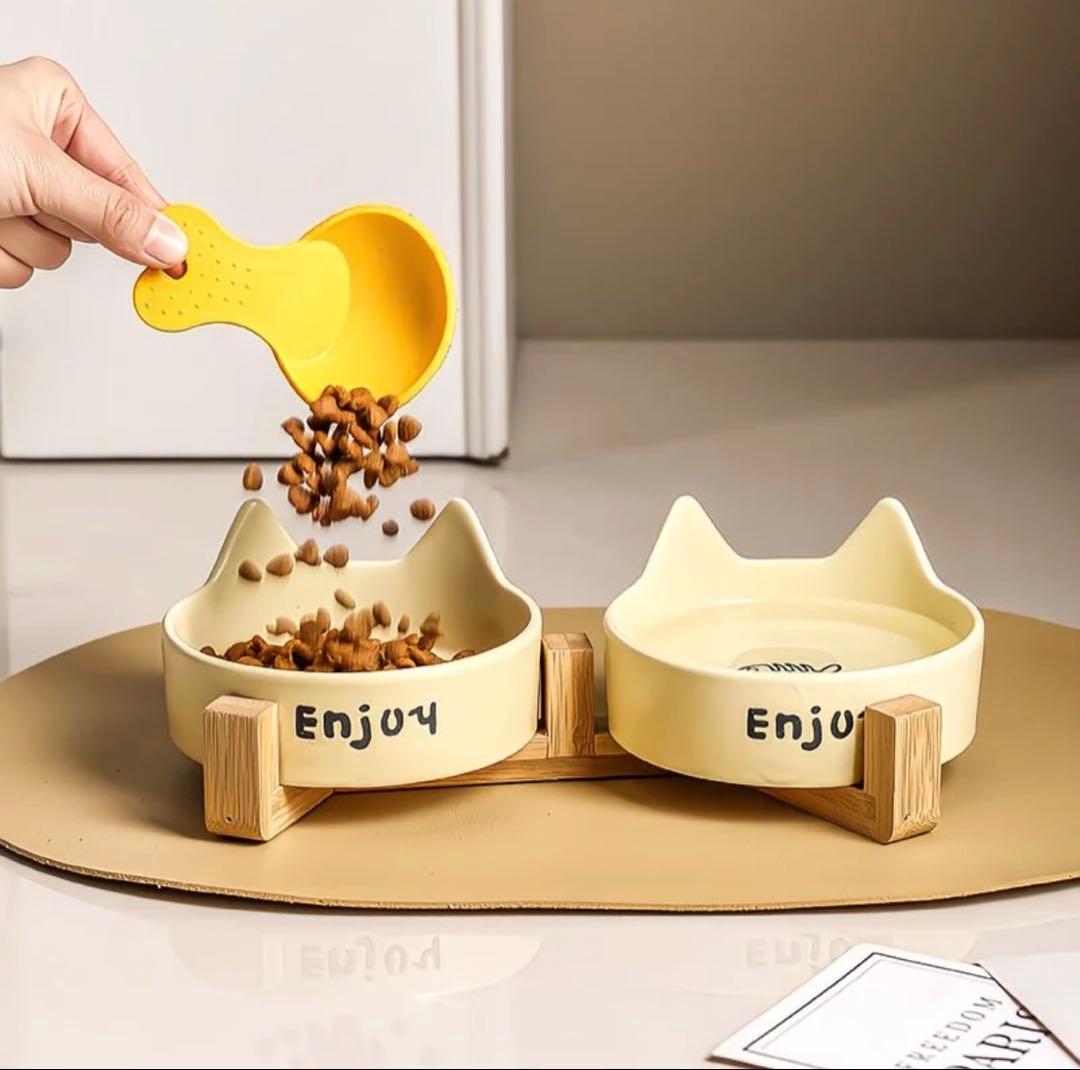 猫耳デザインで幸せいっぱい✨ 愛猫の食事タイムがもっと楽しくなる