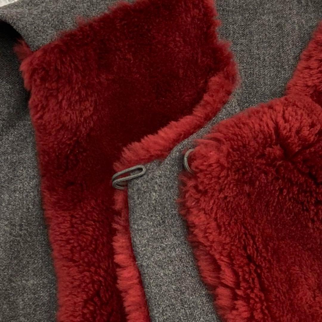 イレブンティ eleventy 千鳥格子 コート　ヌートリアファー　ロロピアーナ