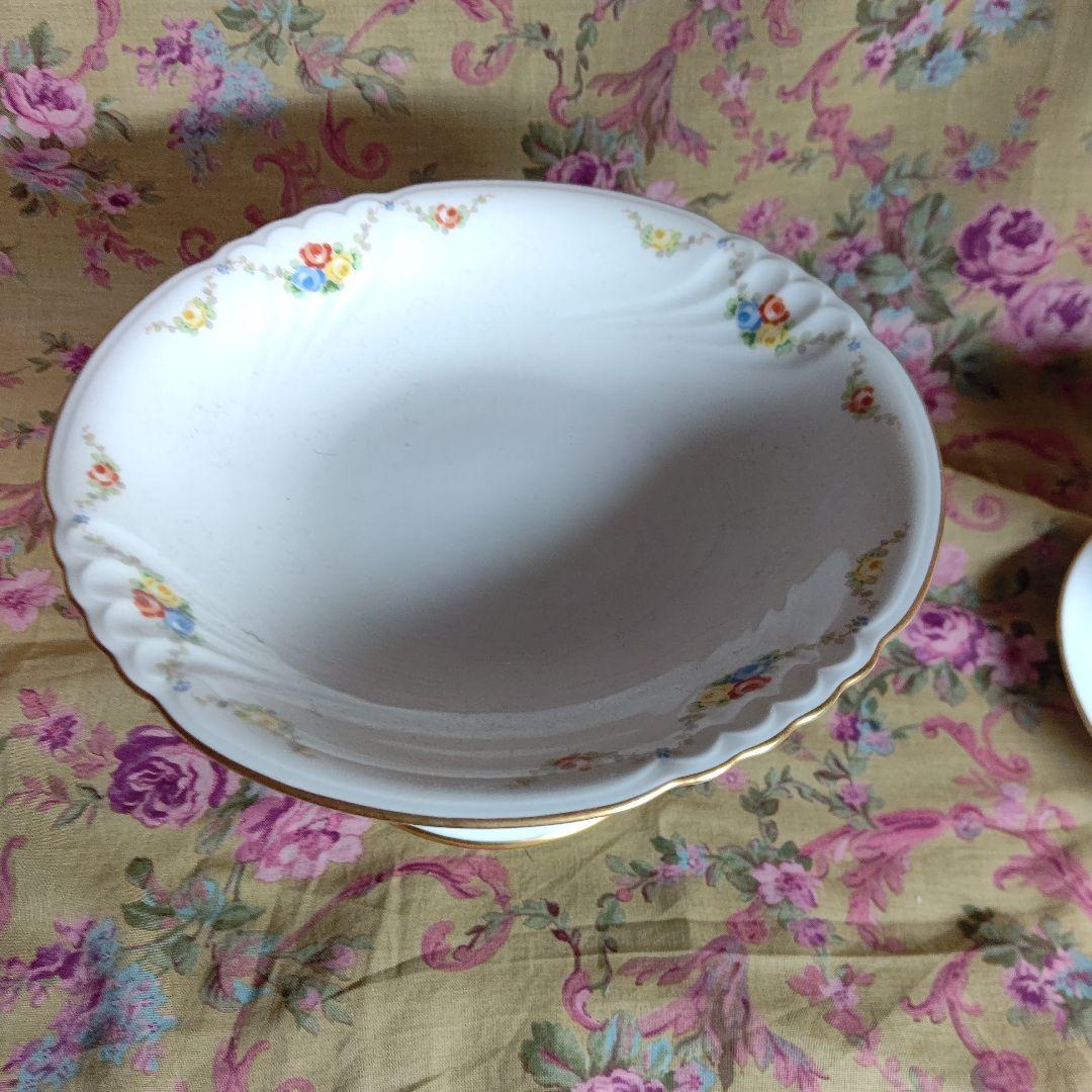 大倉陶園 小花散らし コンポートとカップ&ソーサーペア