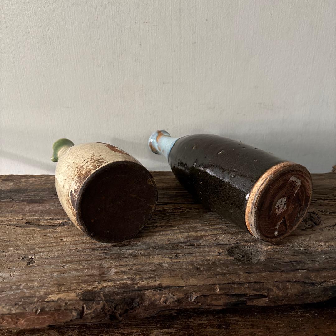 時代　織部　唐津　徳利　江戸時代　花入　アンティーク　古美術　骨董　検:李朝