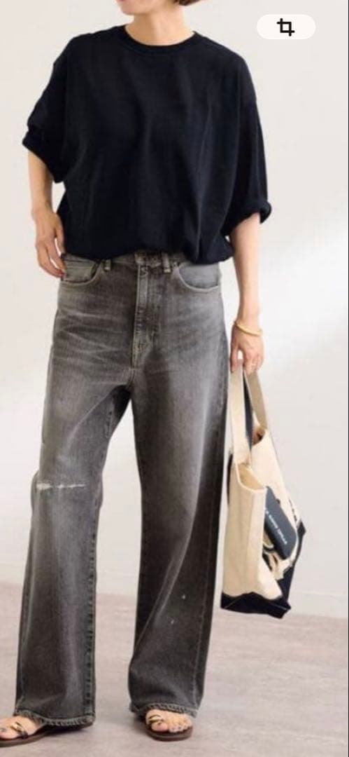 mamiu FRAMeWORK デニムストレートパンツ　グレー　38