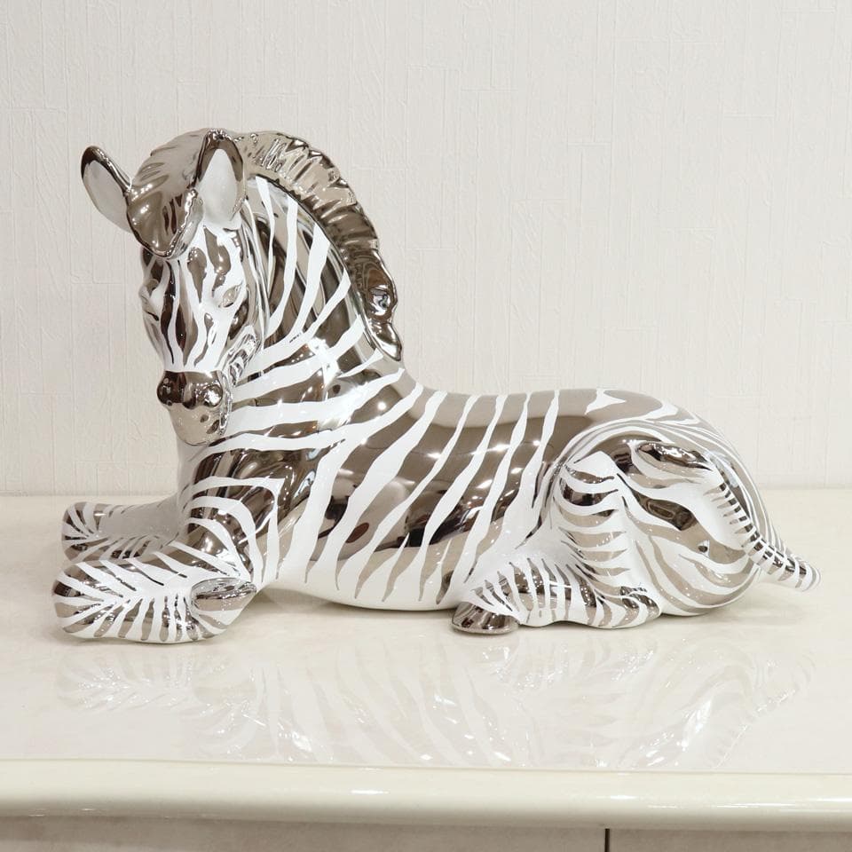 陶器 ゼブラ 置物 イタリア製 シマウマ オブジェ