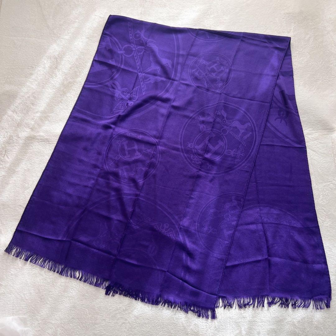 HERMES エルメス ニューリブリス 大判ストール　マフラー　カシミヤ