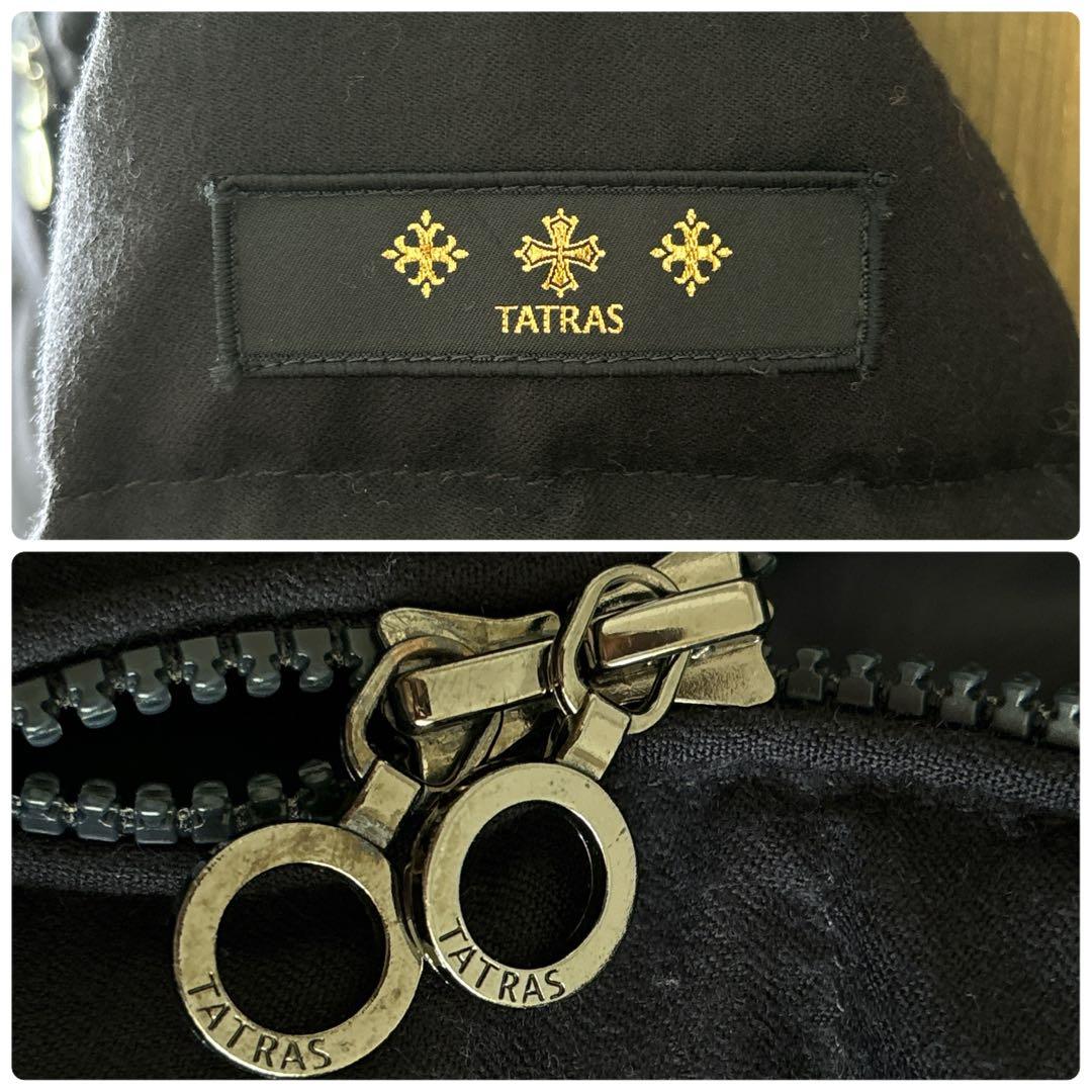 【1203】タトラス　ラビアナ　ファー付きロングダウンコート　濃紺