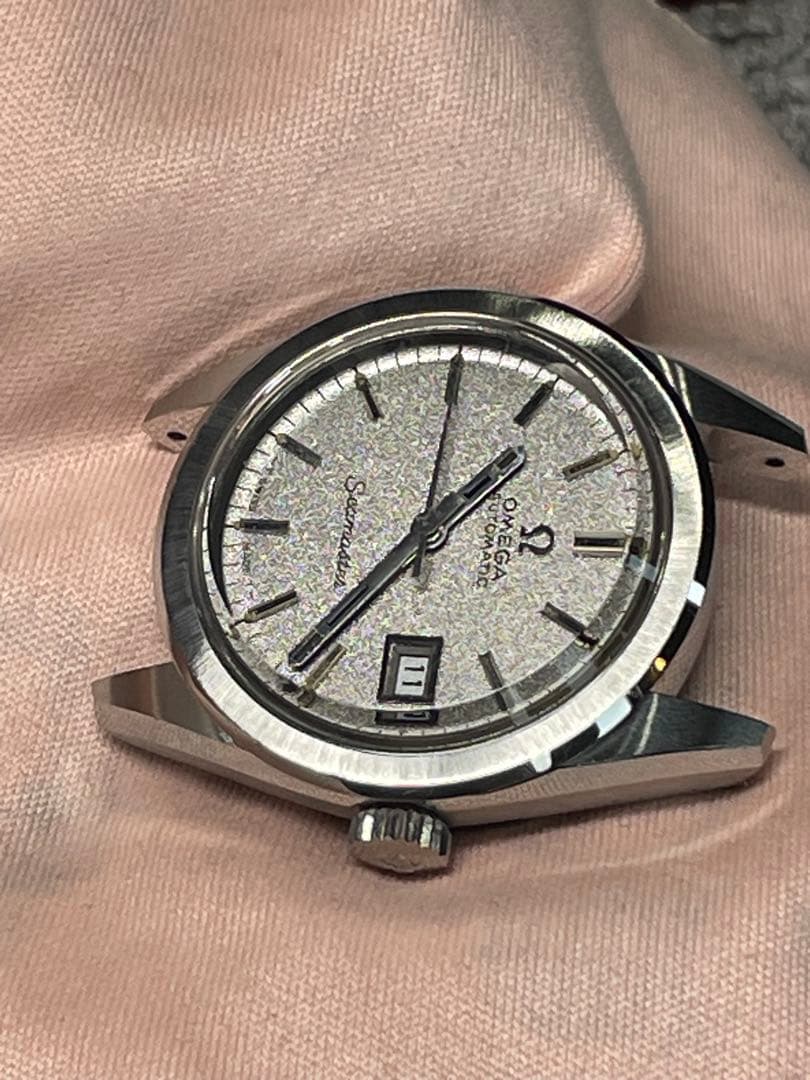 SWISS OMEGA Seamaster 自動巻 新品未使用リザード　箱　稼働