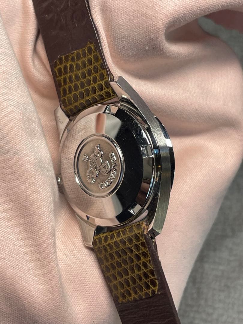 SWISS OMEGA Seamaster 自動巻 新品未使用リザード　箱　稼働