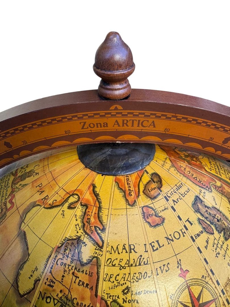 【希少品】イタリア製 ワインセラー ワインラック 地球儀 キャスター付 レトロ