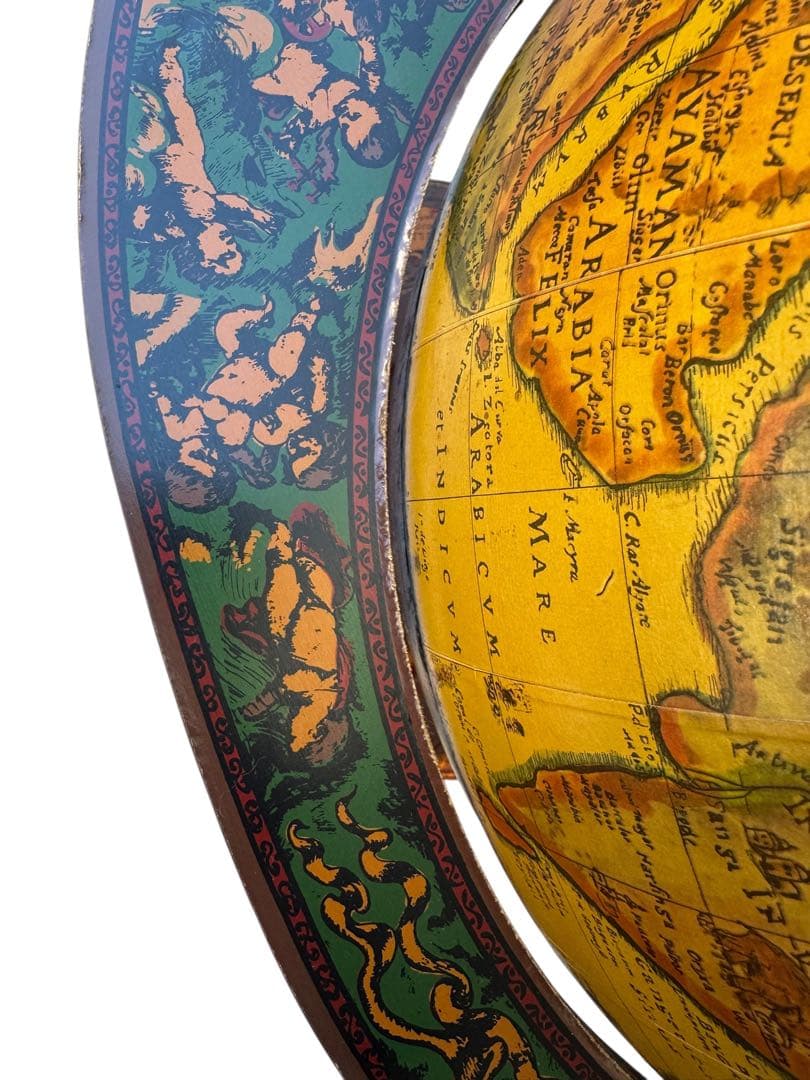 【希少品】イタリア製 ワインセラー ワインラック 地球儀 キャスター付 レトロ