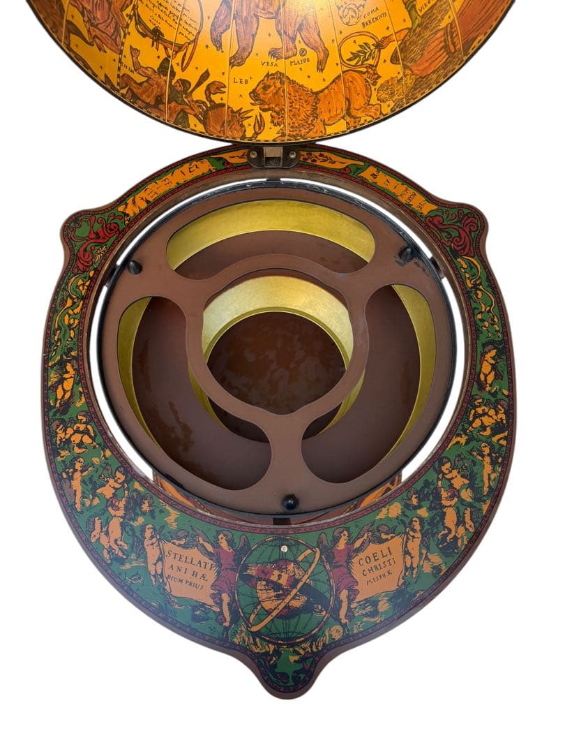 【希少品】イタリア製 ワインセラー ワインラック 地球儀 キャスター付 レトロ