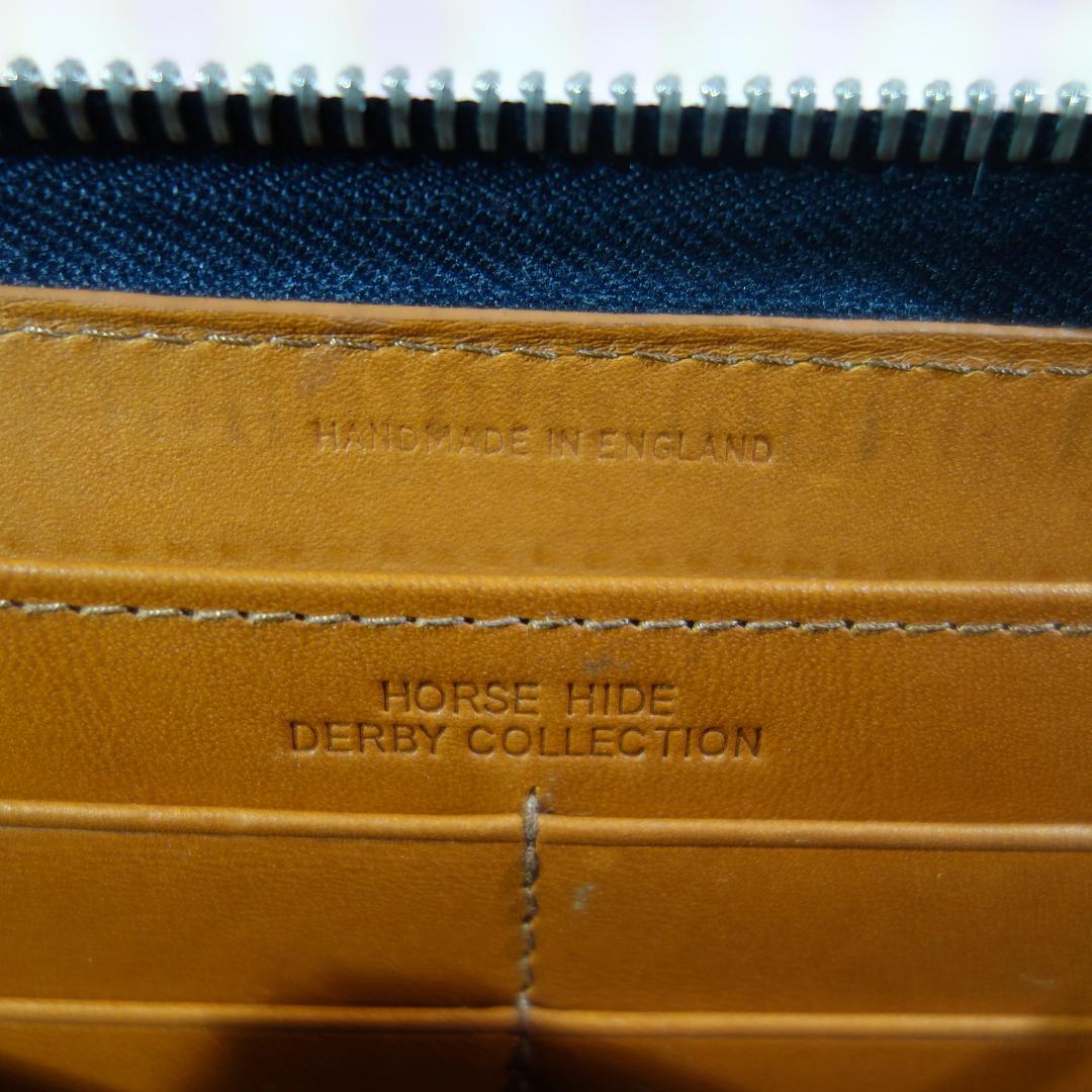 〇 / 中古 WHITEHOUSE COX ラウンドジップ長財布 / ブラック