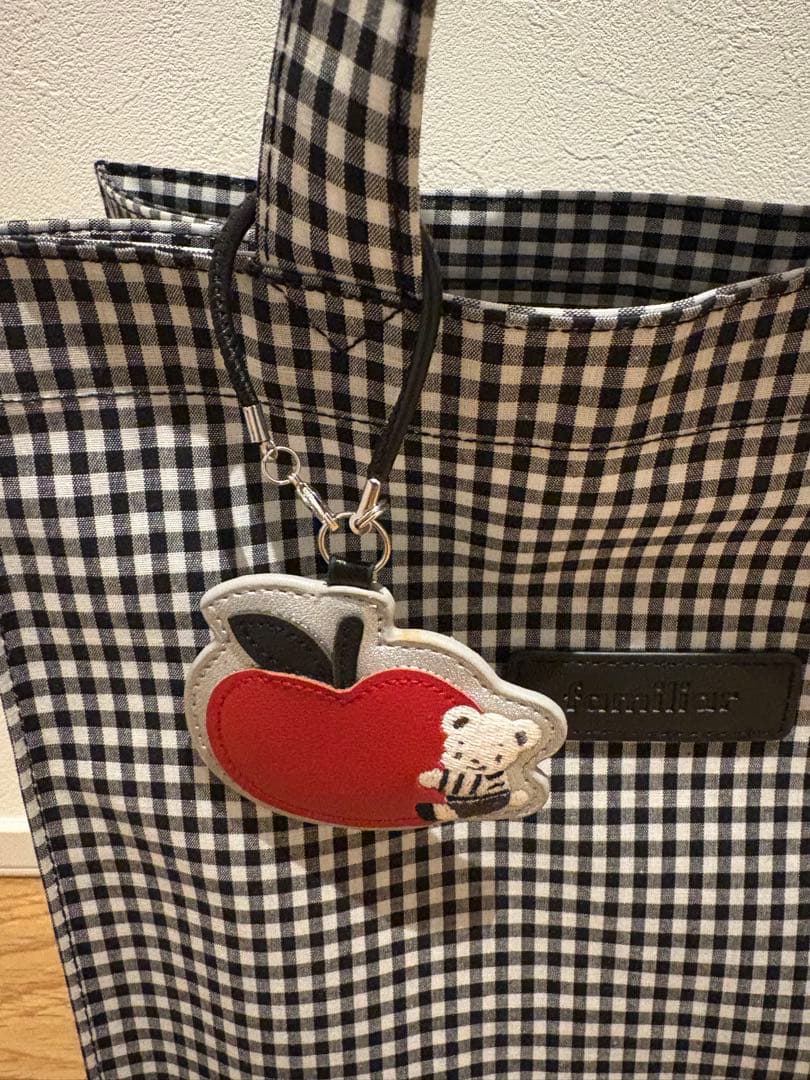 ファミリアトートバッグ　ギンガムチェック