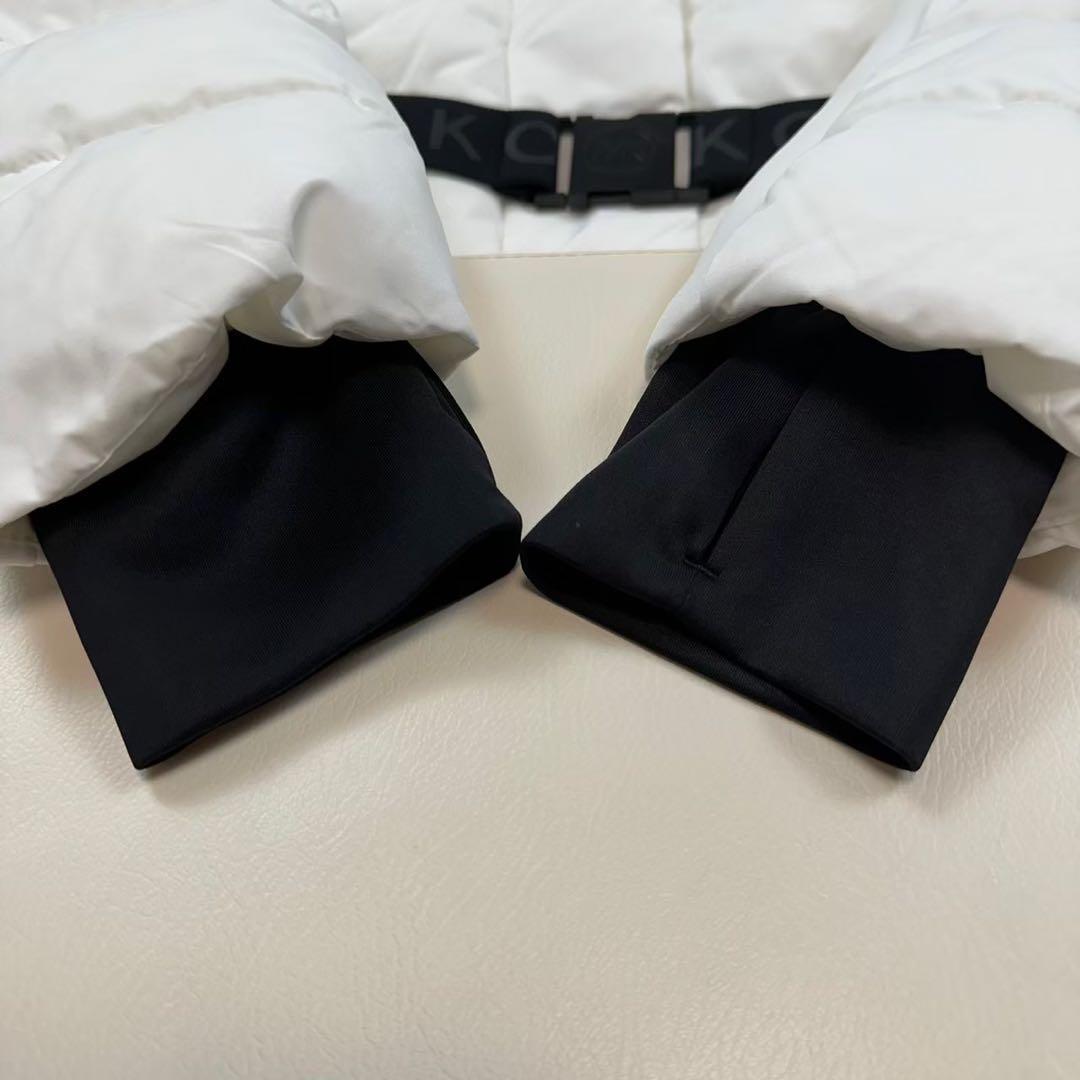 未使用級✨マイケルコース ダウンコート ベルト 白 Sサイズ フード ファー