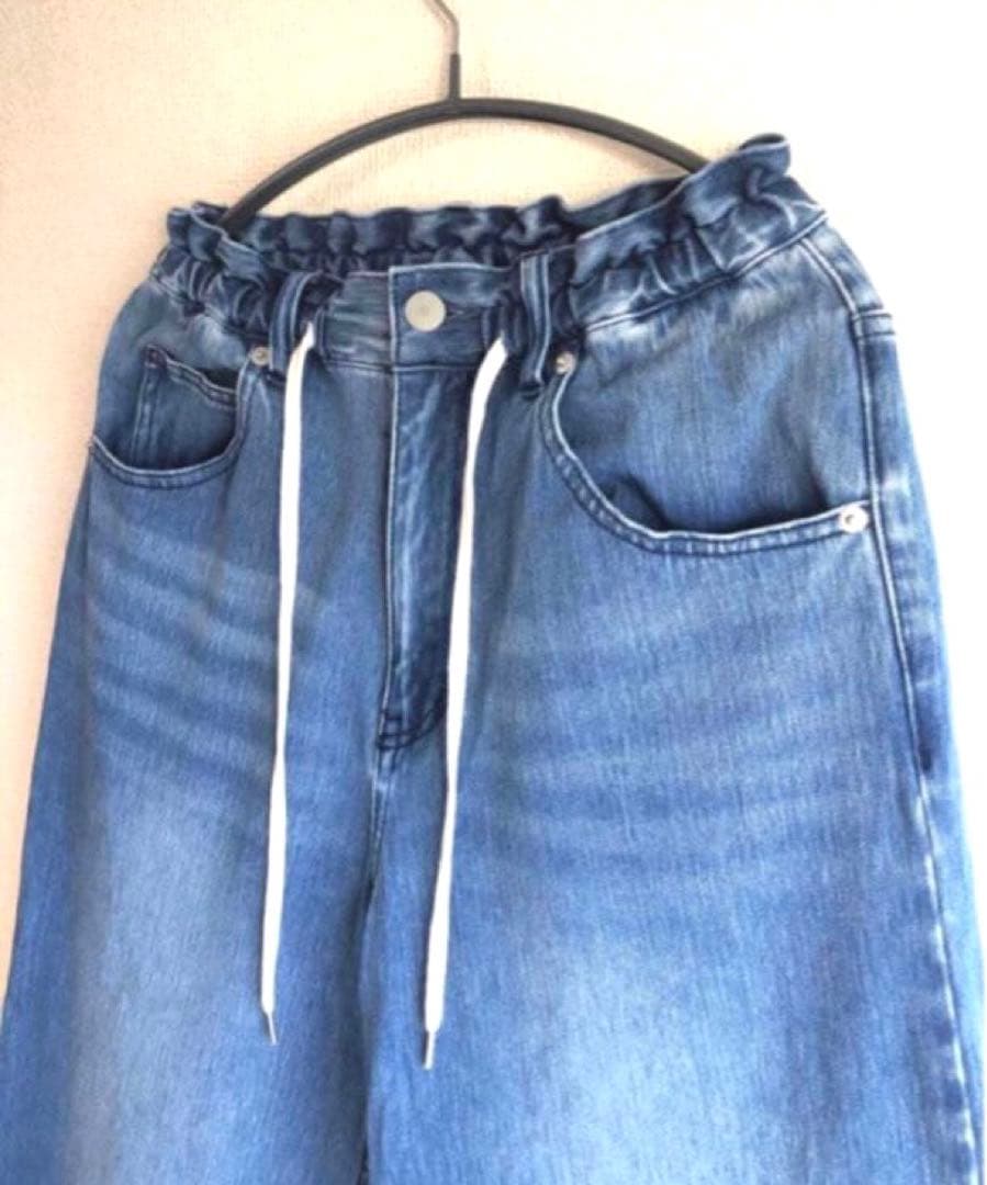 ほぼ新品♪ドロストワイドカットデニム ♪『VERY』YouTube紹介アイテム