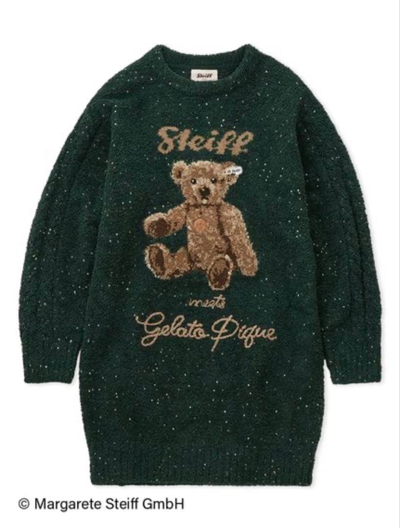 ジェラートピケ　ワンピース　パウダーネップジャガードワンピース　包装付き